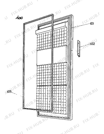 Взрыв-схема холодильника Acec SVM2304 - Схема узла Freezer door